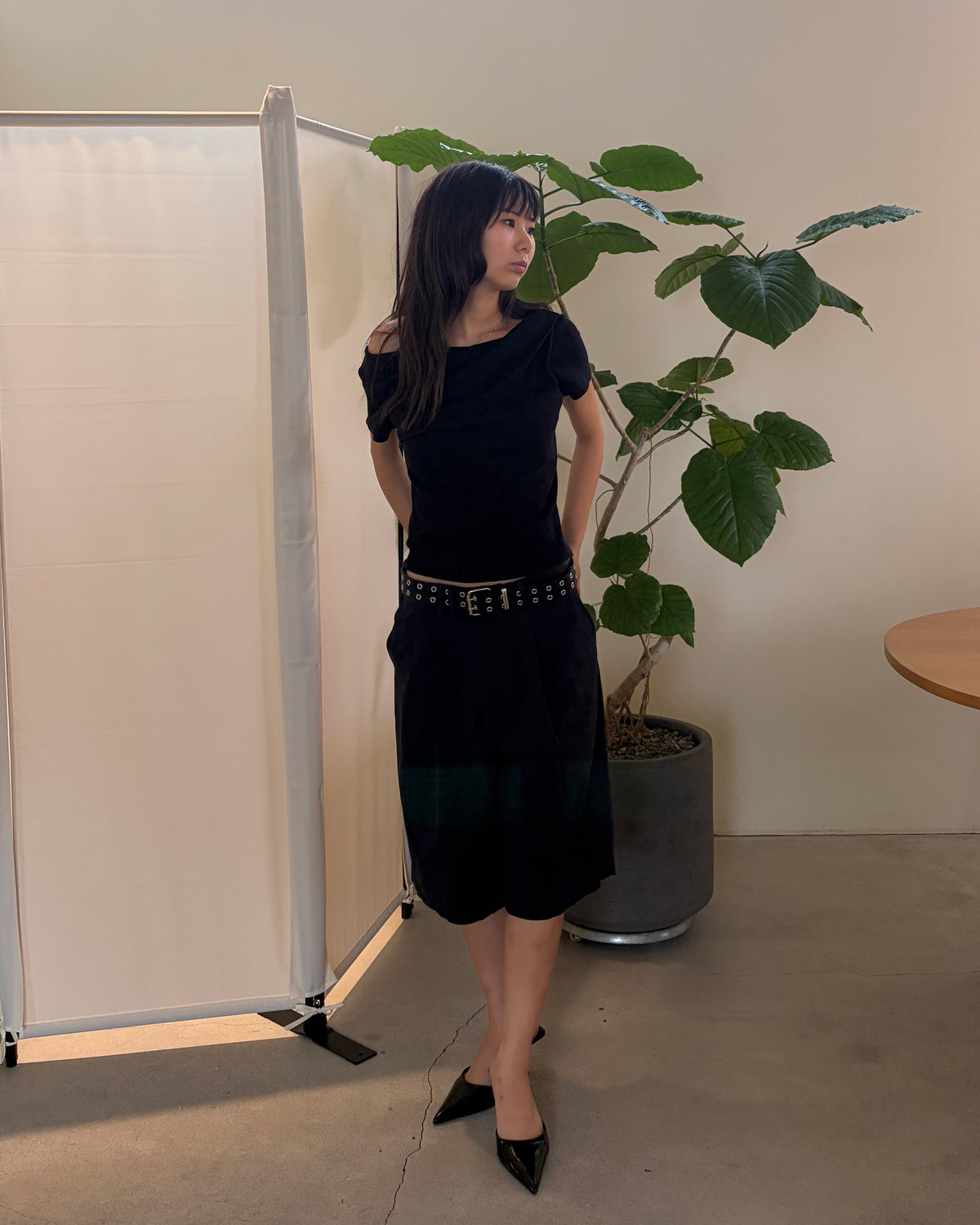 Relaxed Crease Bermuda Shorts