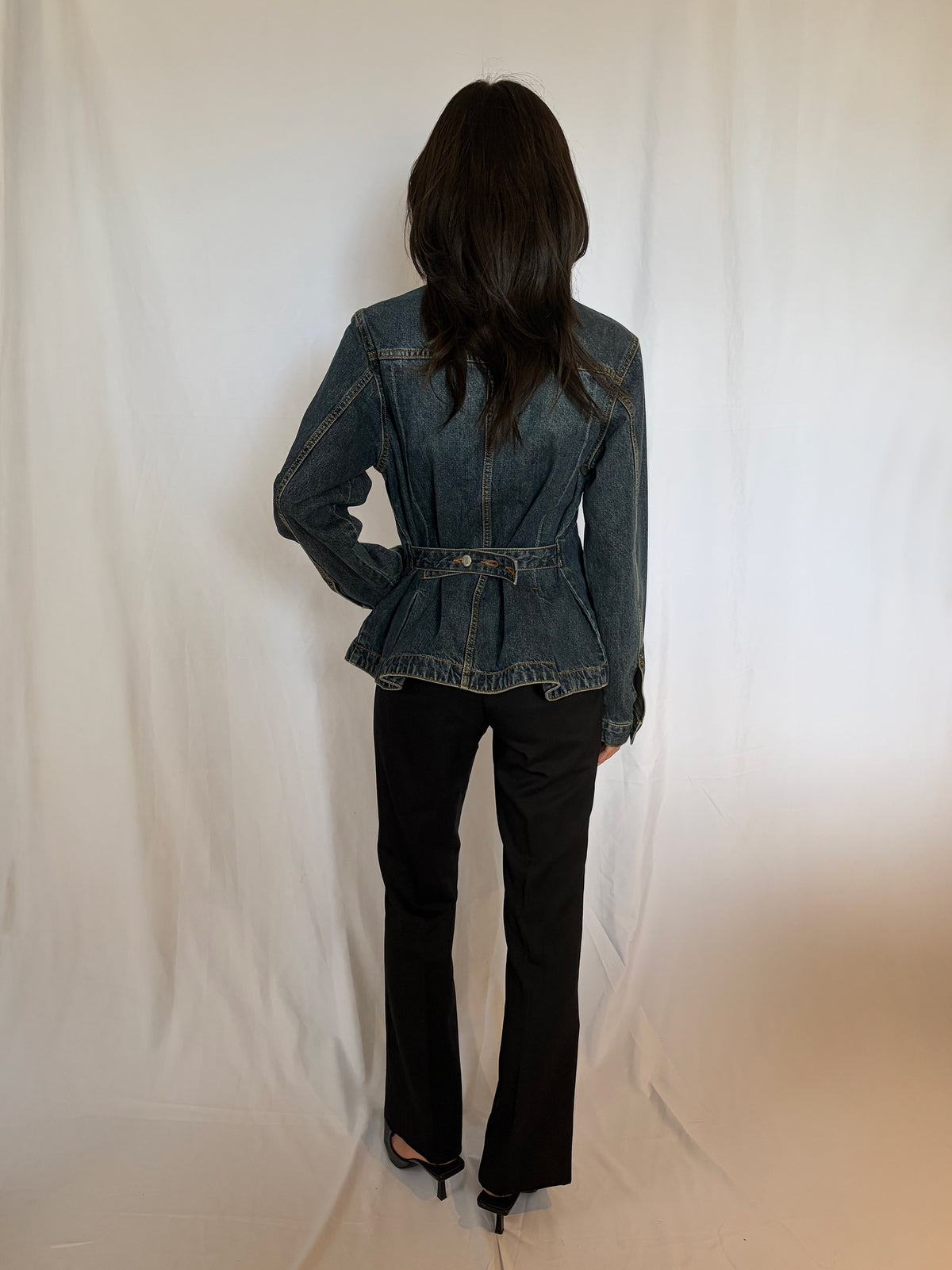Contour Pleat Denim Jacket