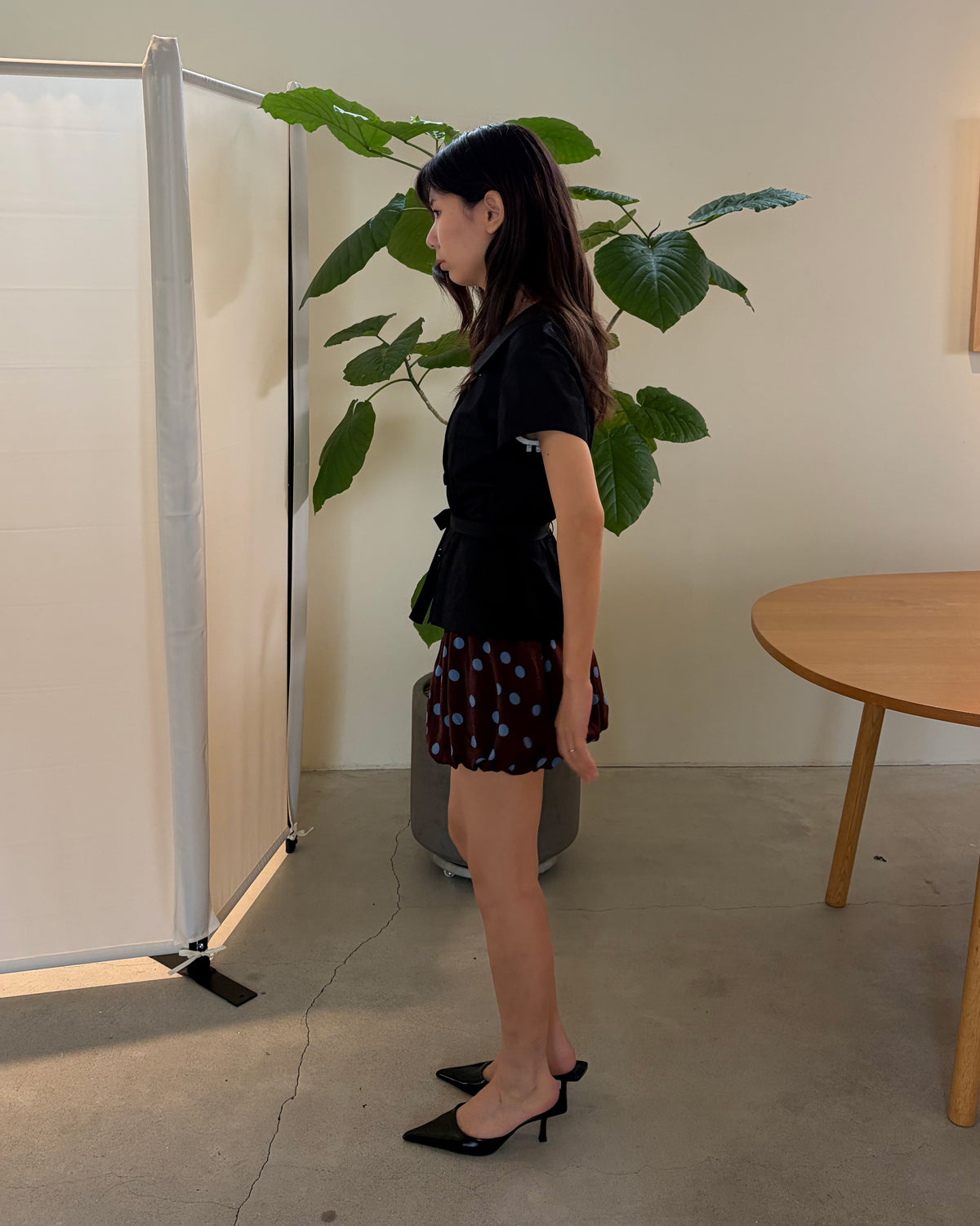 Japanese Dot Mini Balloon Skirt