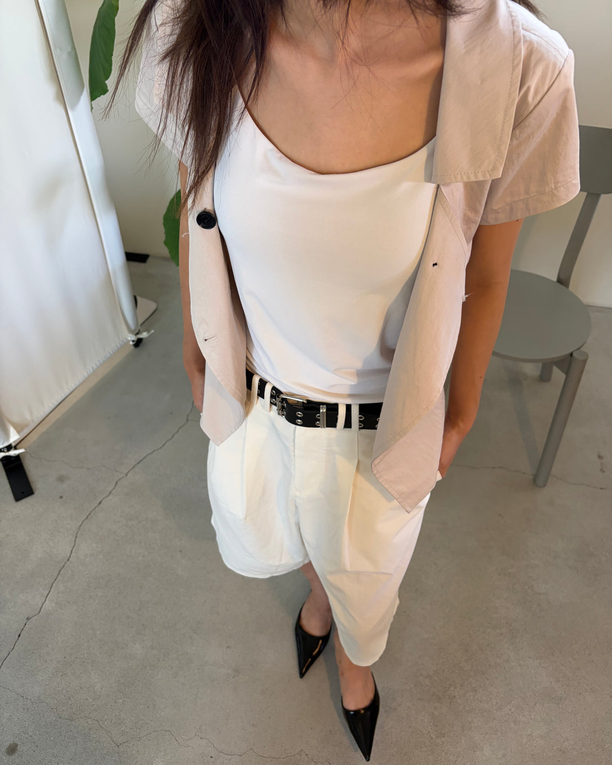 Square Neck Shirt Jacket