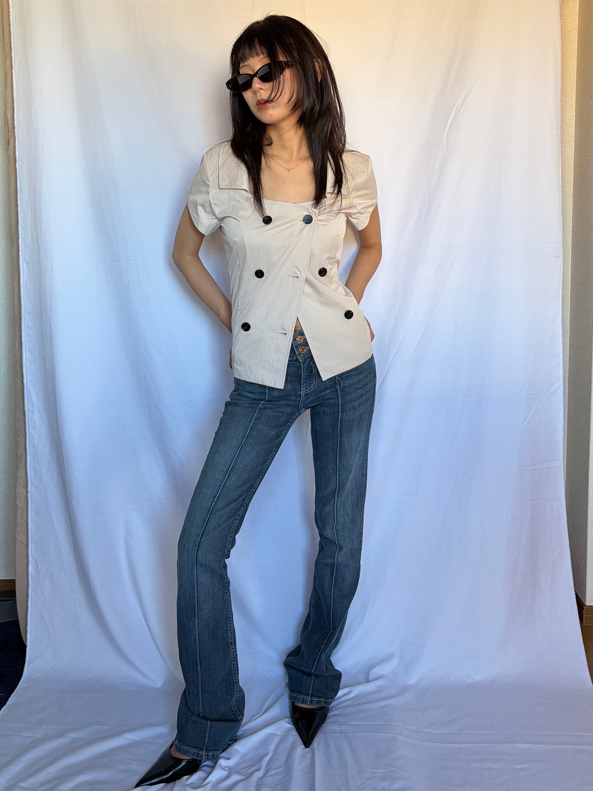 Square Neck Shirt Jacket